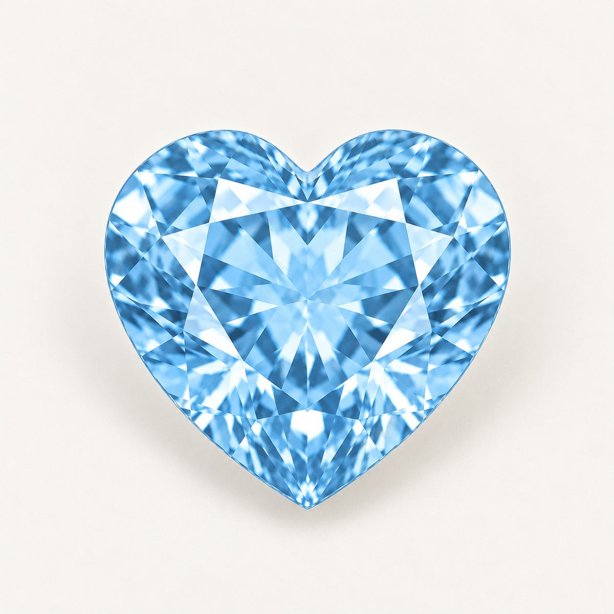 Sky blue lab-grown spinel, heart cut