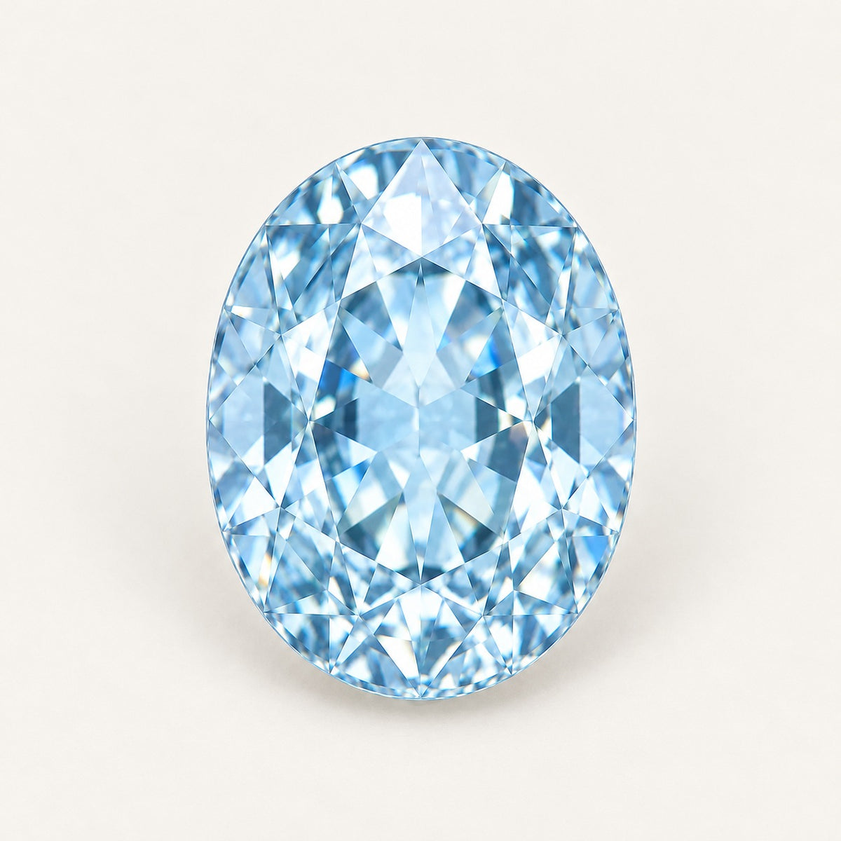 Sky blue lab-grown spinel, oval cut