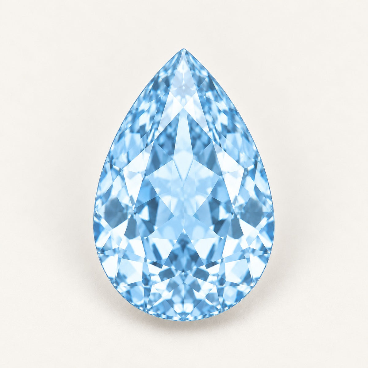 Sky blue lab-grown spinel, pear cut