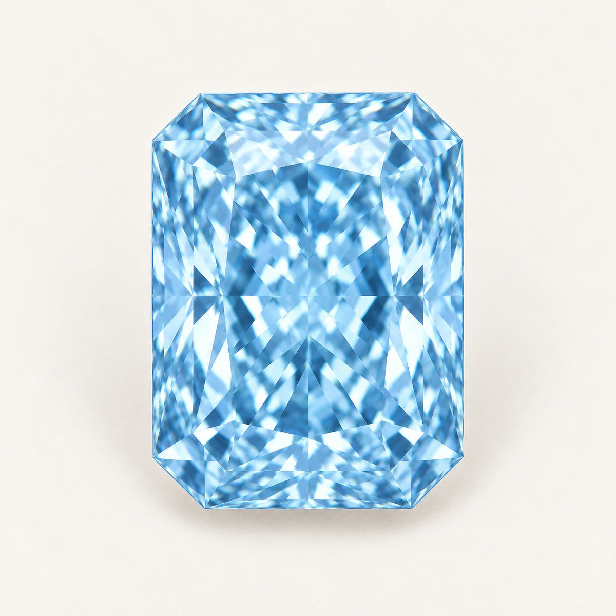 Sky blue lab-grown spinel, radiant cut