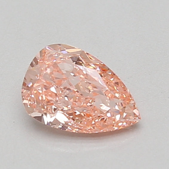 0.76ct Pear lab-grown diamond, Fancy Vivid Pink, VS1