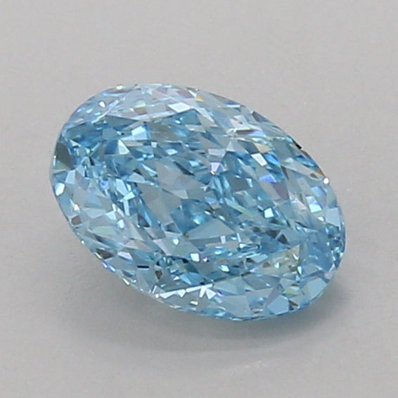 1.08ct Oval lab-grown diamond, Fancy Vivid Blue, VVS2