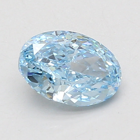 1ct Oval lab-grown diamond, Fancy Vivid Blue, VS1 – 360° view