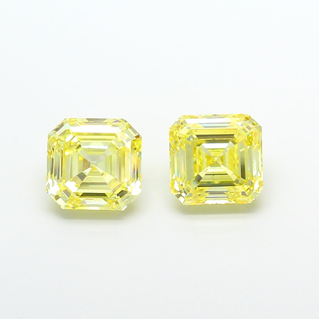 3.12ct Square Emerald lab-grown diamond, Fancy Intense Yellow, VS2