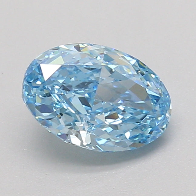 1.57ct Oval lab-grown diamond, Fancy Vivid Blue, VVS2