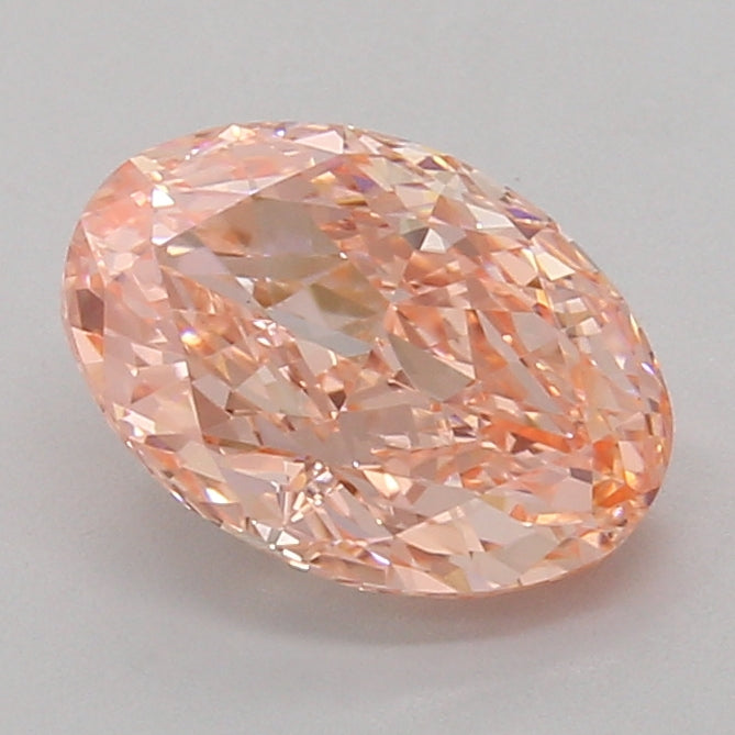 2.5ct Oval lab-grown diamond, Fancy Vivid Pink, VS1