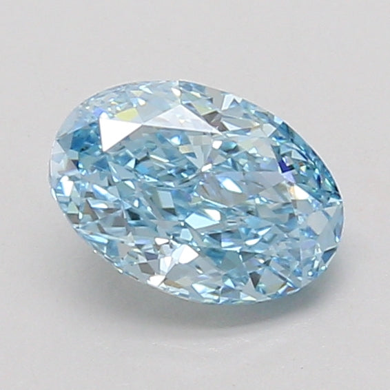 1.05ct Oval lab-grown diamond, Fancy Vivid Blue, VS1 – 360° view