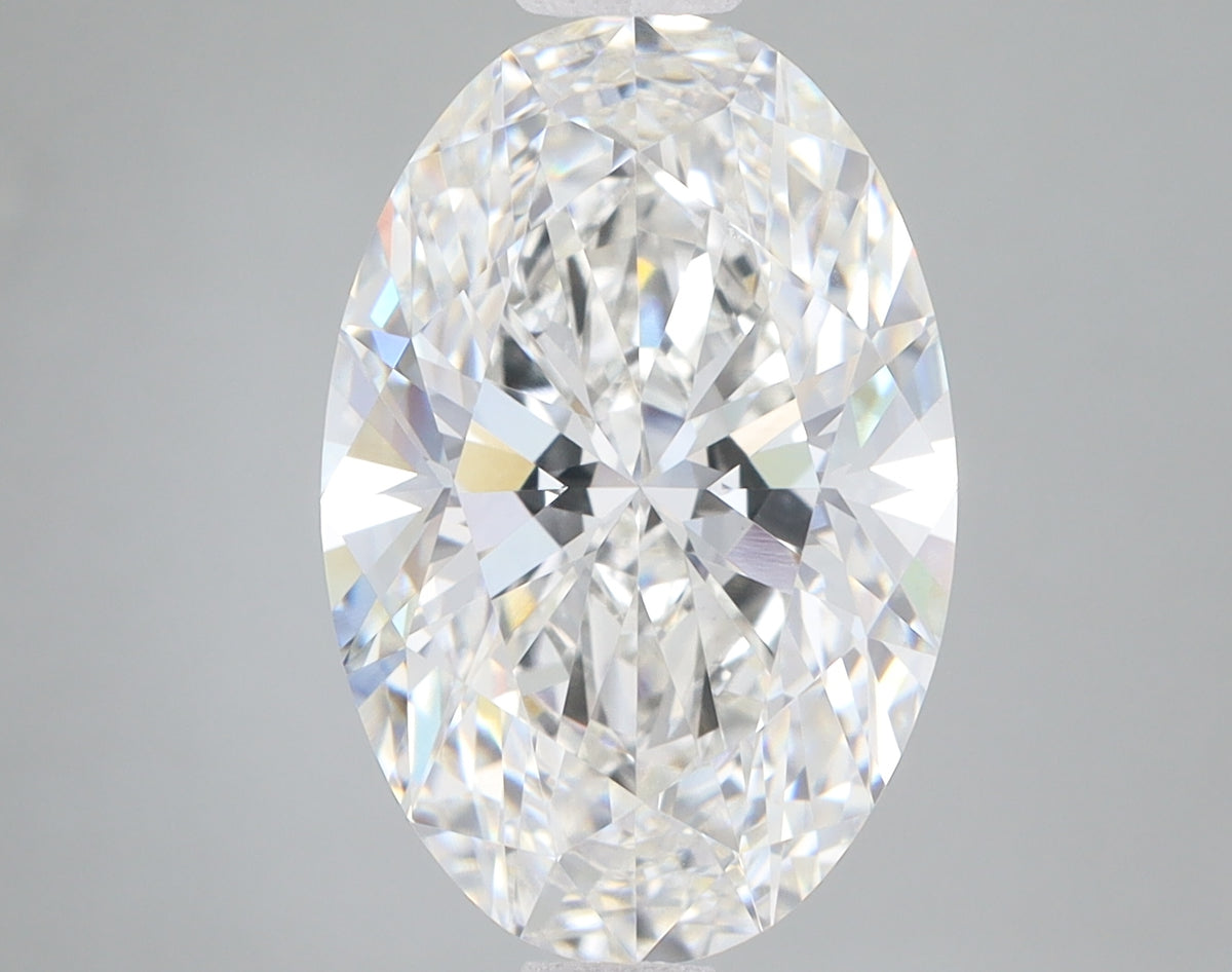 IGI certificate for 5.05ct Oval lab-grown diamond, F VVS2