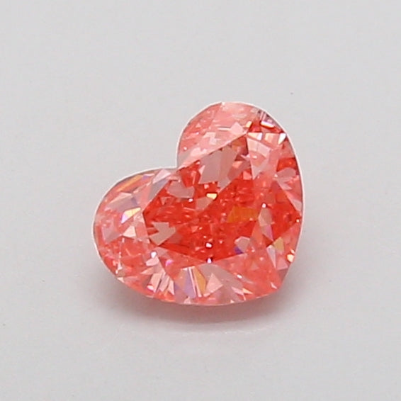 0.55ct Heart lab-grown diamond, Fancy Vivid Pink, VVS2 – 360° view
