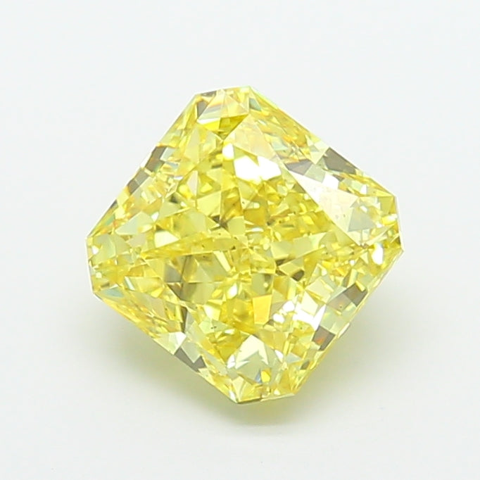 4.01ct Radiant lab-grown diamond, Fancy Intense Yellow, VS2 – 360° view