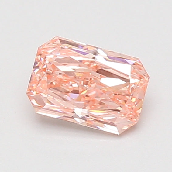 0.81ct Radiant lab-grown diamond, Fancy Vivid Pink, VVS2