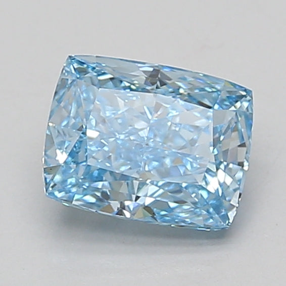 1.56ct Elongated Cushion lab-grown diamond, Fancy Vivid Blue, VS1