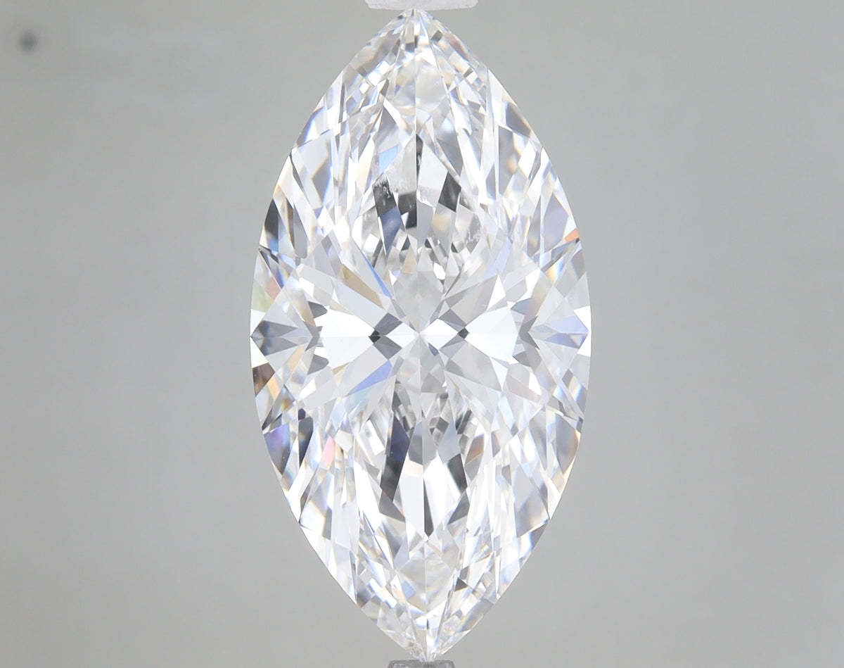 7.09ct Marquise lab-grown diamond, E VVS2