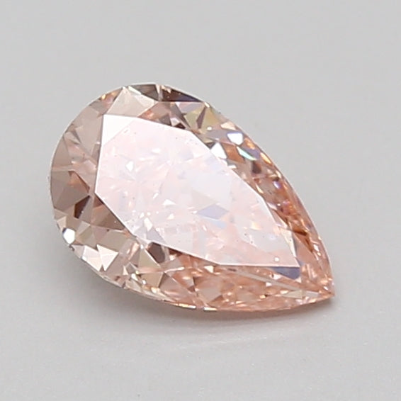 0.85ct Pear lab-grown diamond, Fancy Vivid Pink, VS1