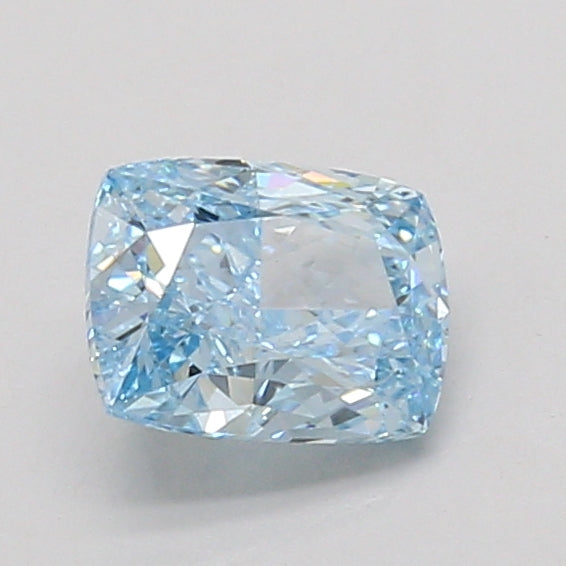 1ct Elongated Cushion lab-grown diamond, Fancy Vivid Blue, VS1