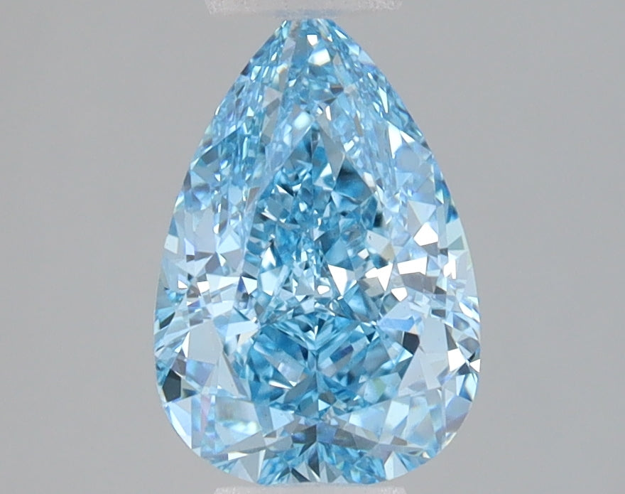 1.59ct Pear lab-grown diamond, Fancy Vivid Blue, VS1