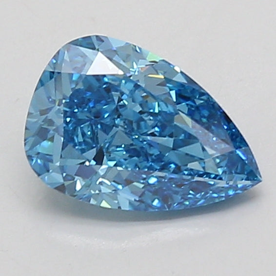 1.31ct Pear lab-grown diamond, Fancy Vivid Blue, VVS2