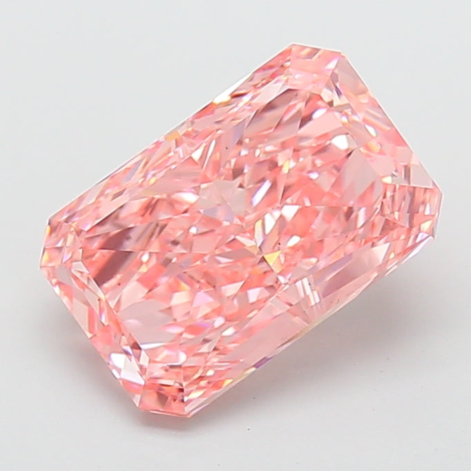 6.01ct Radiant lab-grown diamond, Fancy Vivid Pink, VS1
