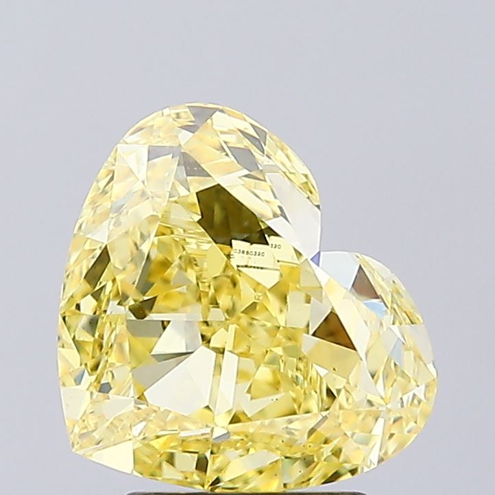 3.01ct Heart lab-grown diamond, Fancy Intense Yellow, VS1 – 360° view