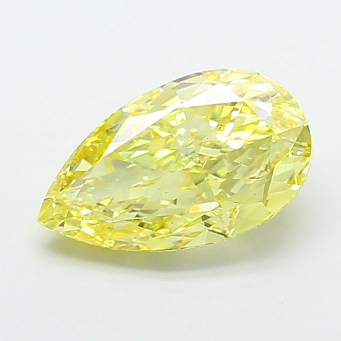 3.37ct Pear lab-grown diamond, Fancy Intense Yellow, VS1