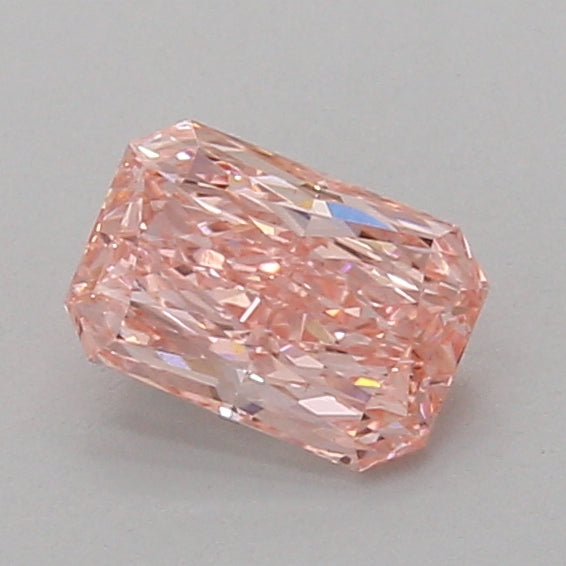 0.83ct Radiant lab-grown diamond, Fancy Vivid Pink, VVS2