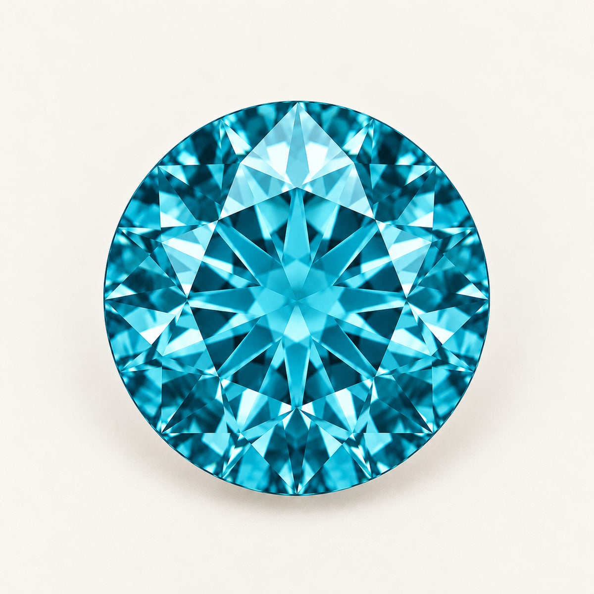 Teal lab-grown spinel, round cut