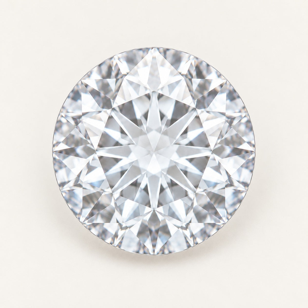 White lab-grown spinel, round cut