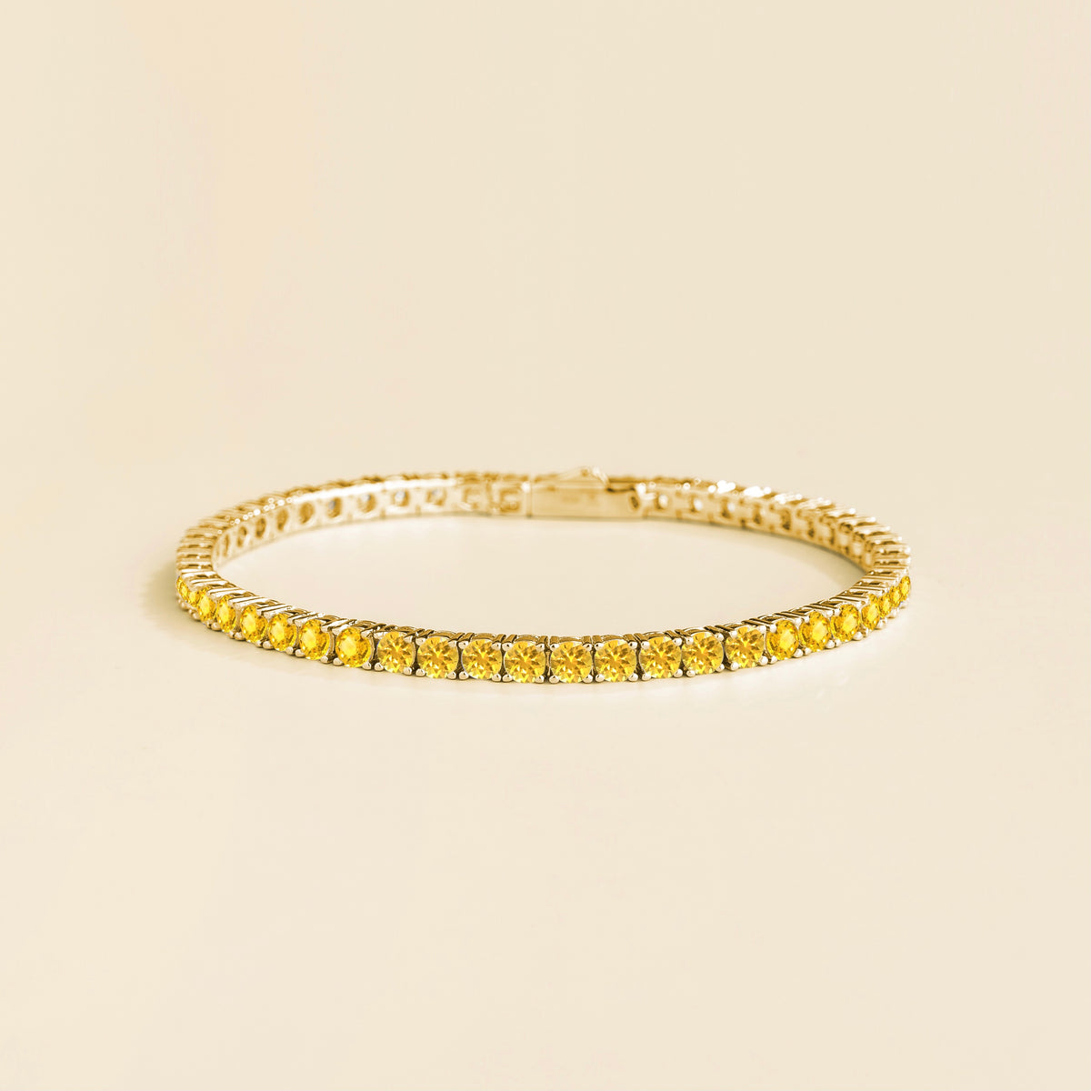 Stacy Yellow Sapphire Tennis Bracelet in Gold