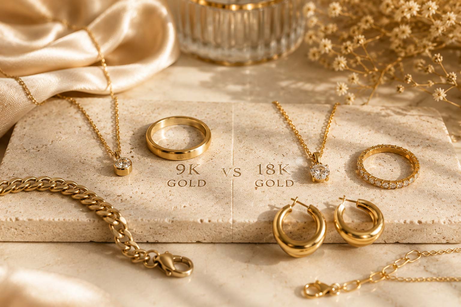 9K and 14K gold rings comparison for engagement and everyday wear by Juvetti Jewellery, London UK