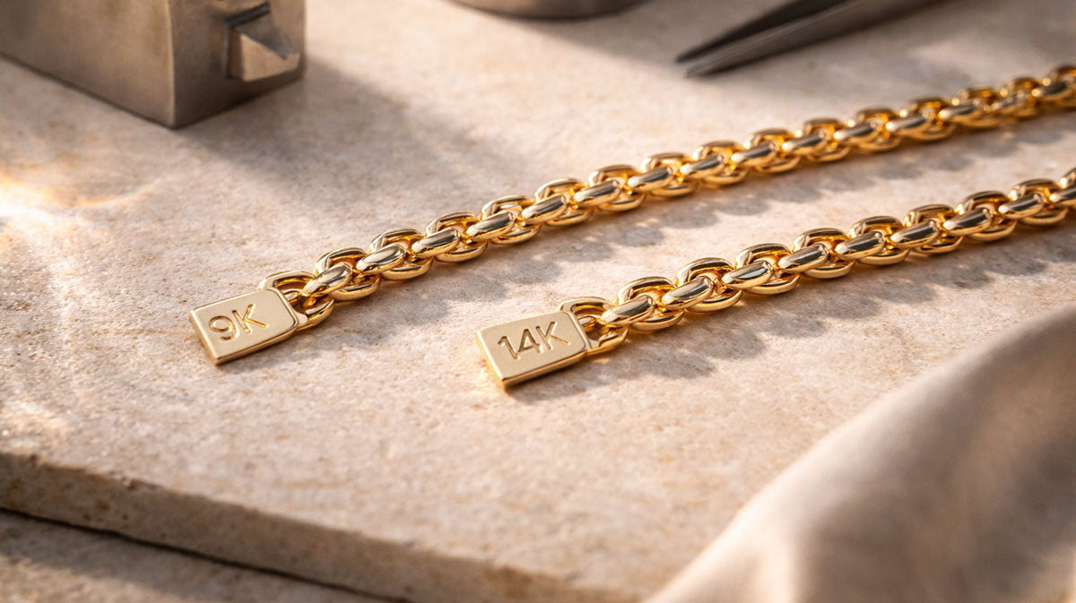 9K vs 14K Gold Jewellery