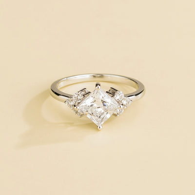 Amore Princess-Cut Diamond Ring in White Gold