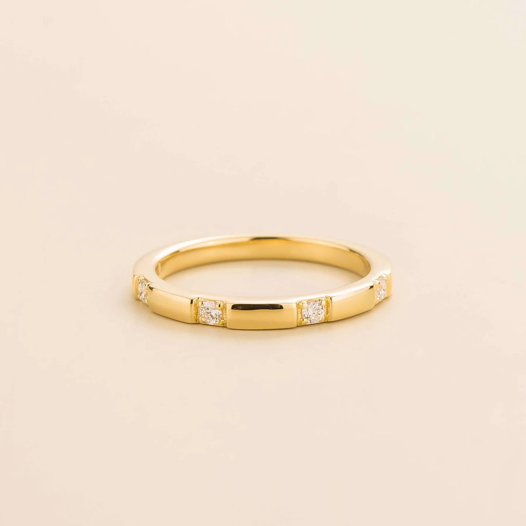 Balans Gold Ring Set With Diamond Bespoke Jewellery From London
