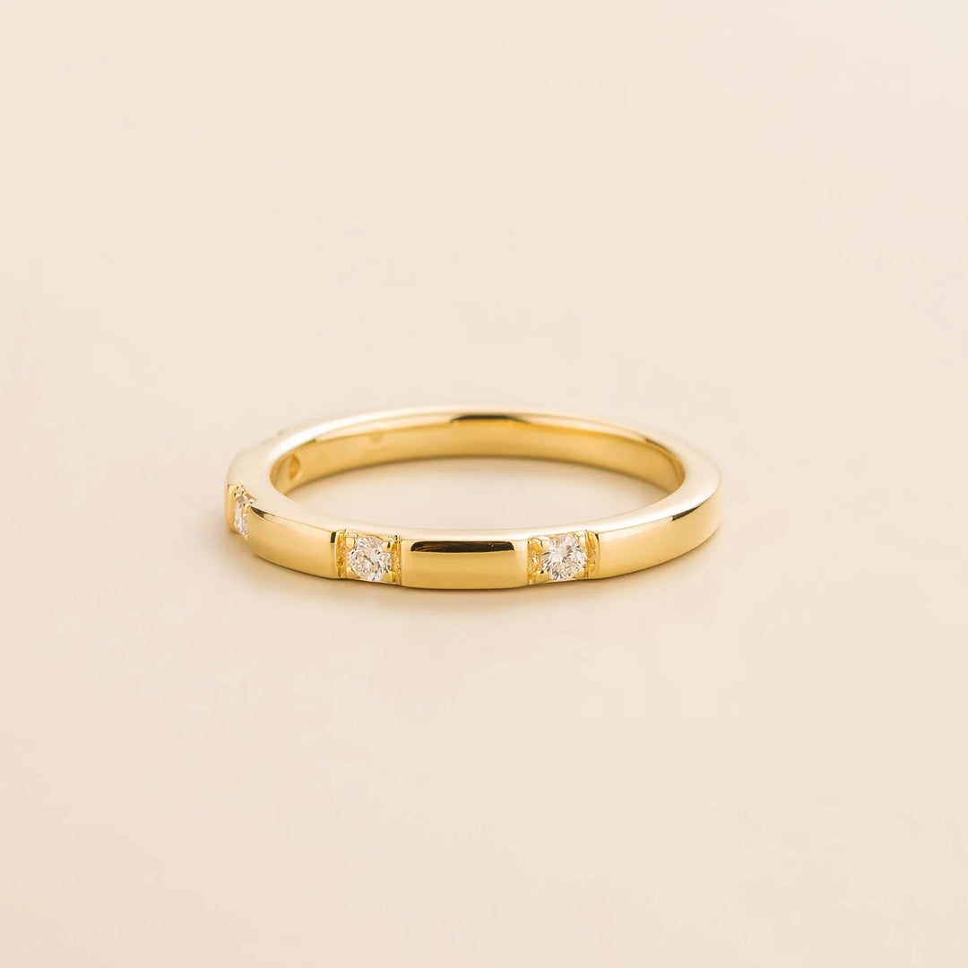Balans Gold Ring Set With Diamond Bespoke Jewellery UK