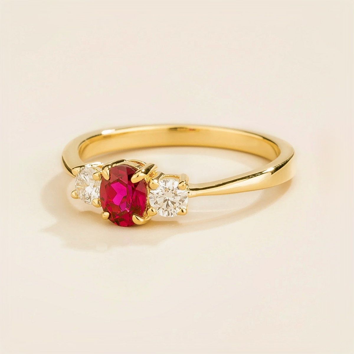 Boble Design Gold Ring with Ruby & Diamond – Juvetti UK