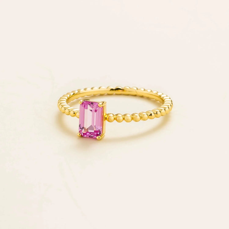 Buchon Pink sapphire Ring with Gold By Juvetti London UK