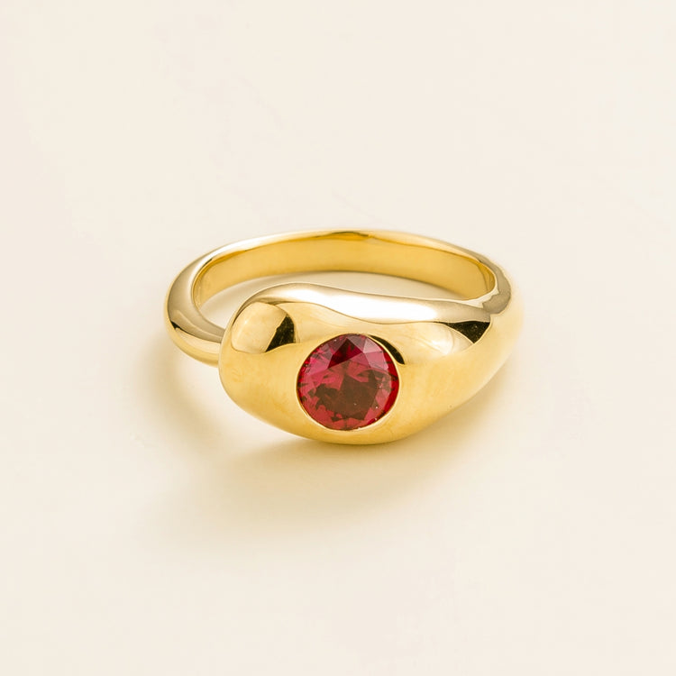 Buy Ring In Ruby Set In Gold Juvetti Jewellery