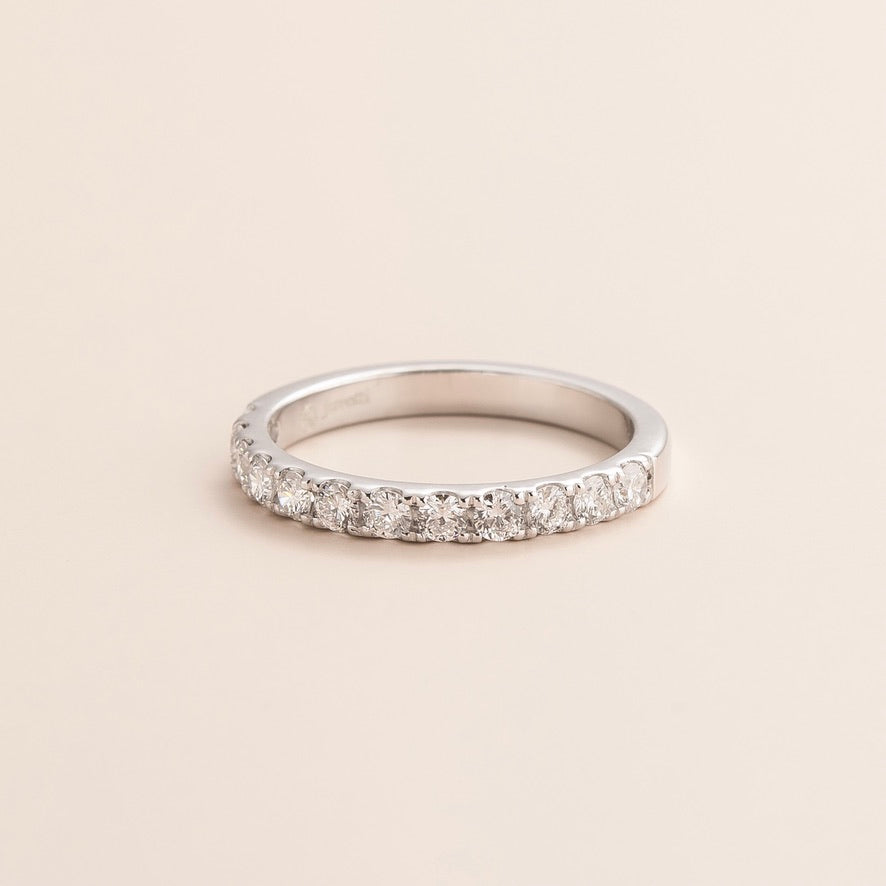 Salto Diamond Half Eternity White Gold Ring