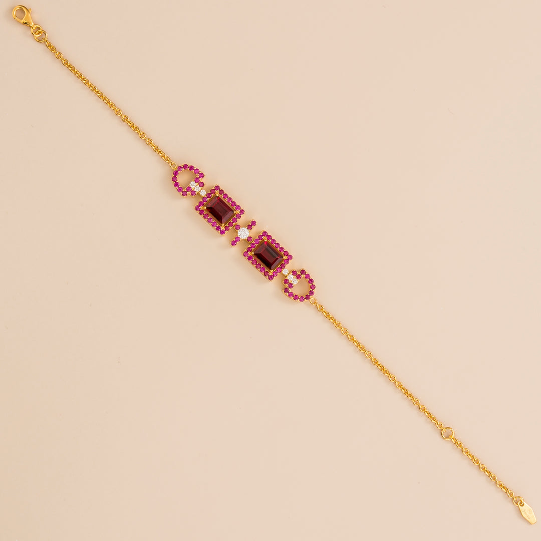 Ciceris Gold Bracelet Ruby and Diamond