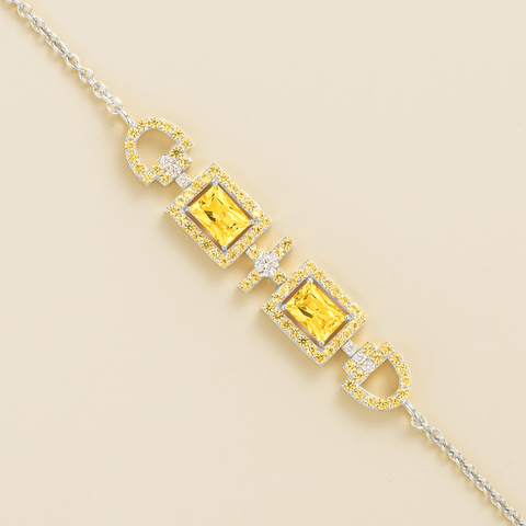 Emerald Earrings Juvetti Jewellery London Ciceris Yellow Sapphire and Diamond Rectangle Halo Statement White Gold Bracelet