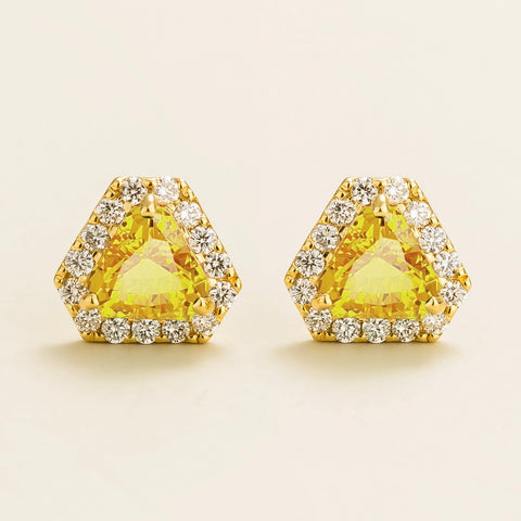 Emerald Earrings Juvetti Jewellery London Diana Gold Earrings Yellow Sapphire and Diamond Emerald Earrings Juvetti Jewellery London Diana Gold Earrings Yellow Sapphire and Diamond