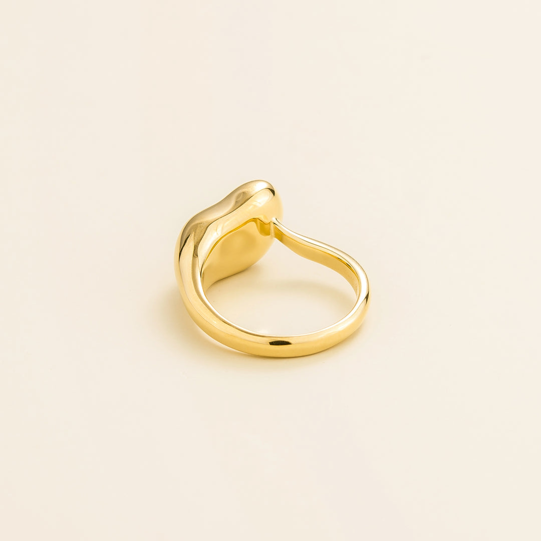 Fava Ring In Ruby Set In Gold Juvetti Jewellery Uk