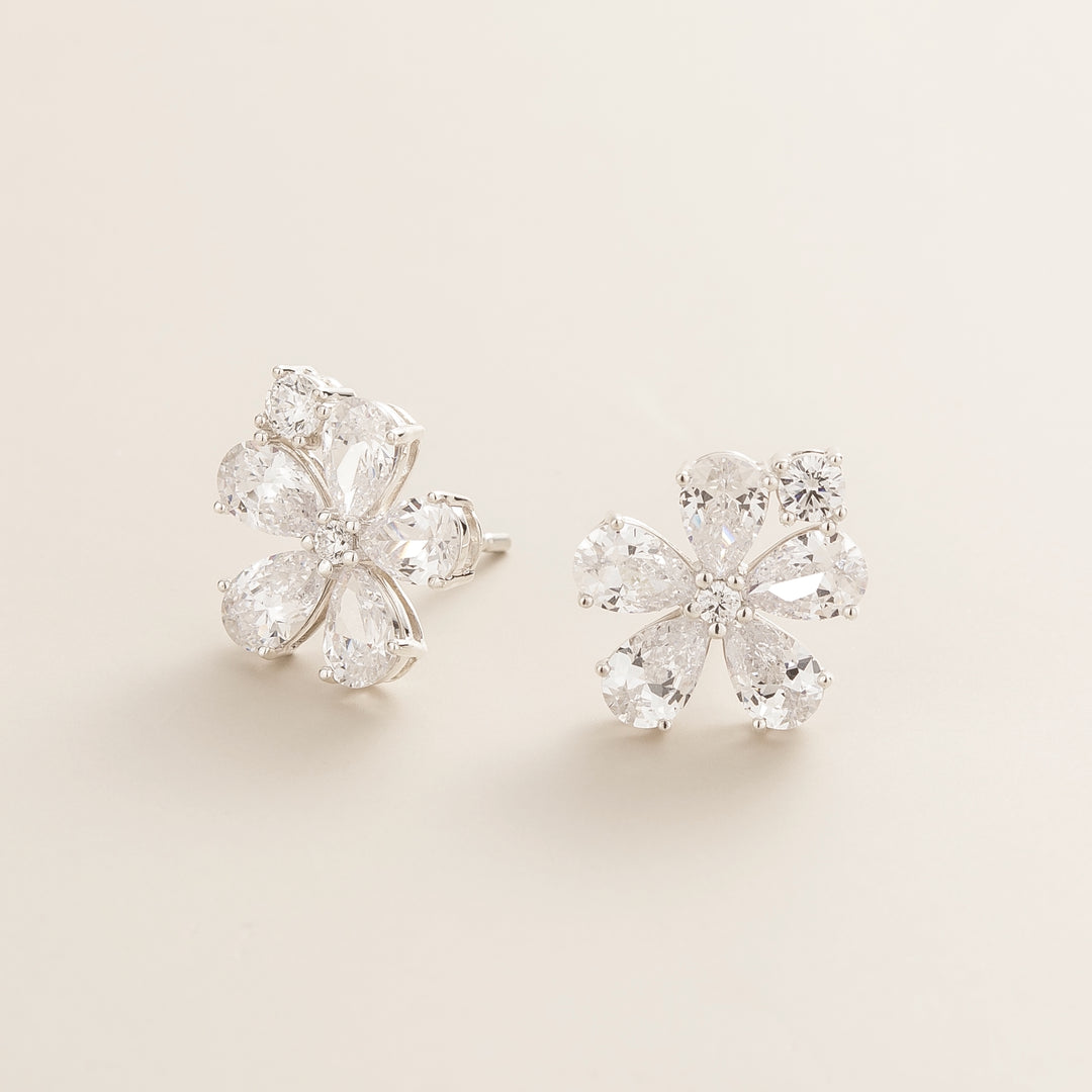 Florea White Gold Earrings In Diamond Best London Jewellery Store UK