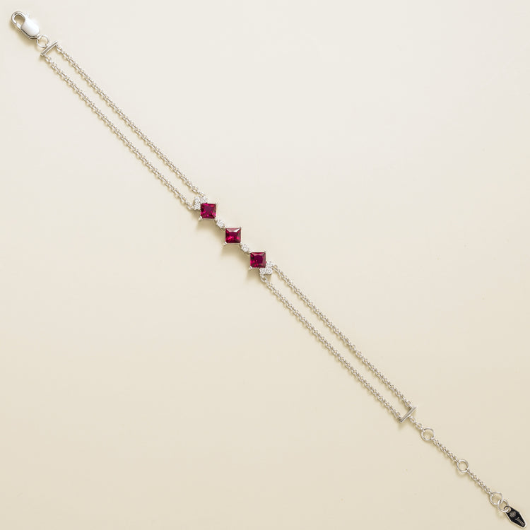 Forma White Gold Bracelet In Ruby and DiamondBest London Jewellery Store