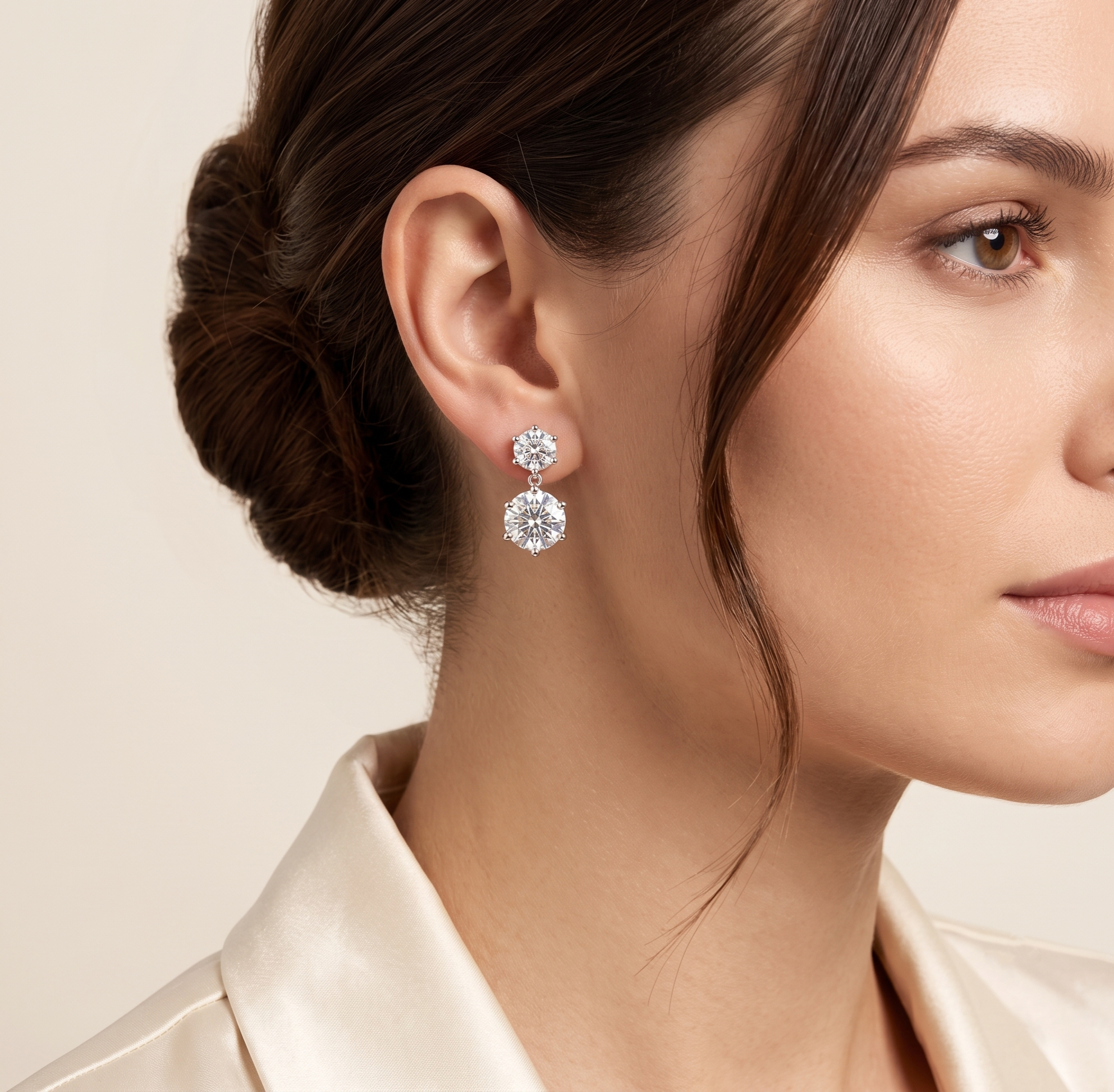 Round Drop Earrings