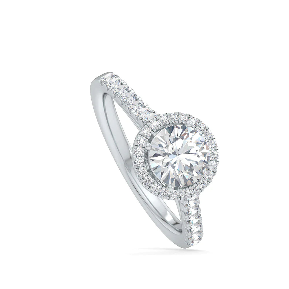Halo Diamond Ring Bespoke Jewellery From London
