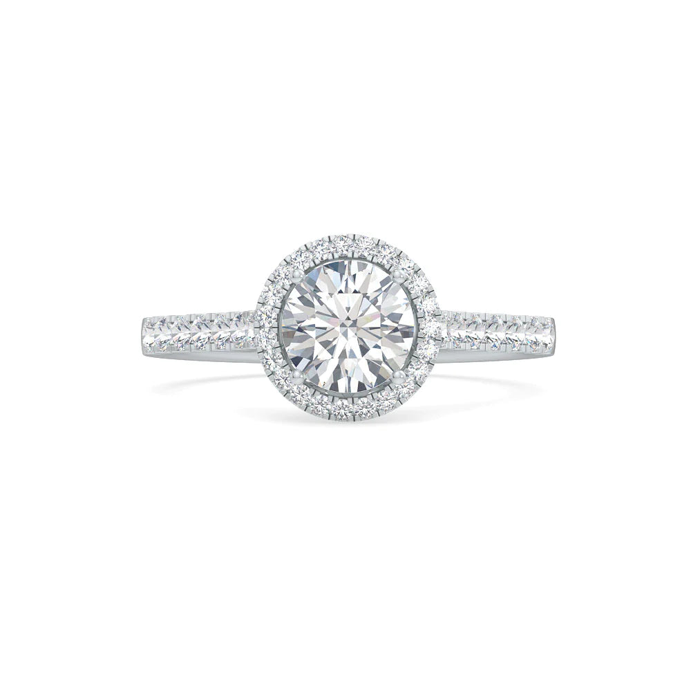 Halo Diamond Ring Bespoke Jewellery From UK