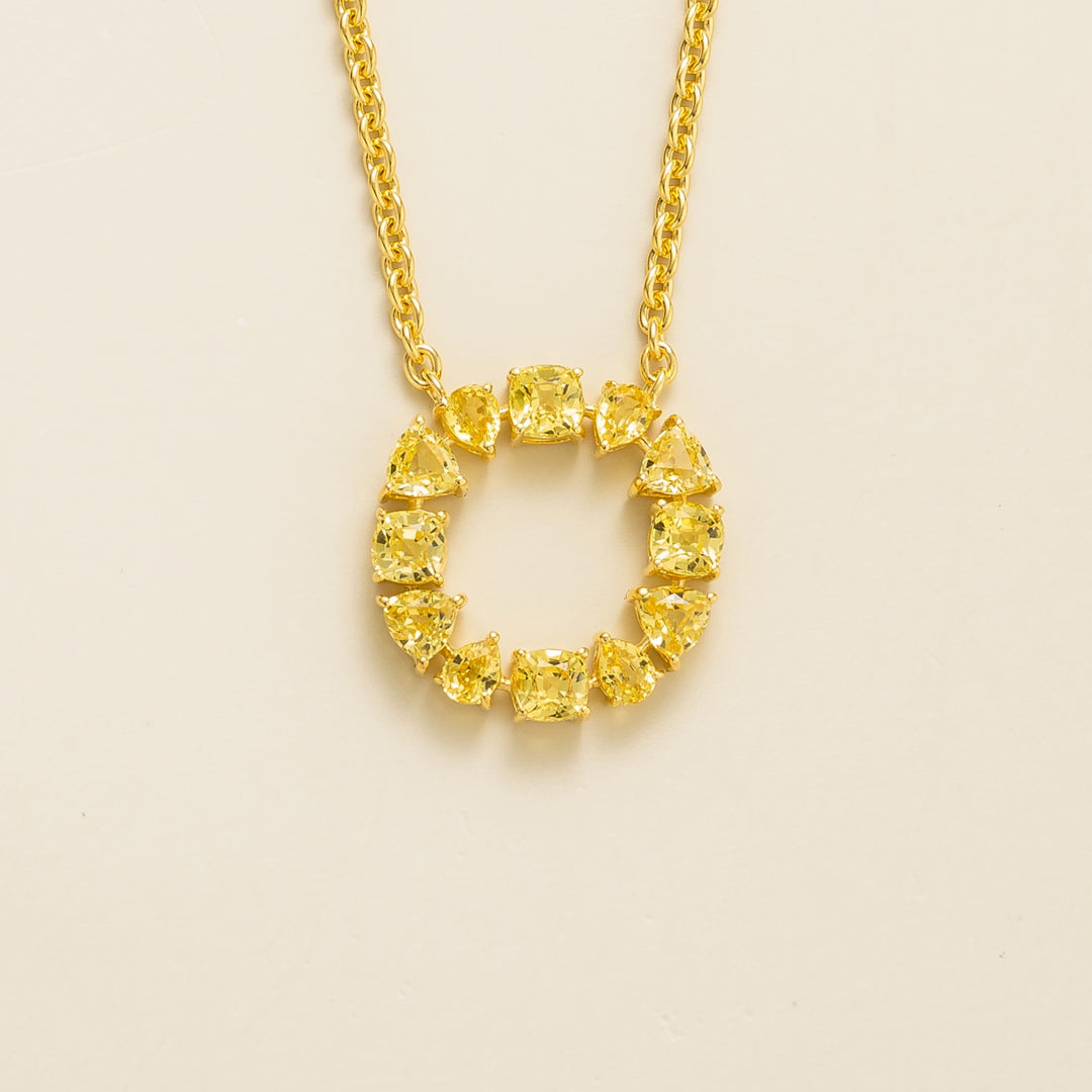 Glorie necklace in Yellow sapphire set in Gold