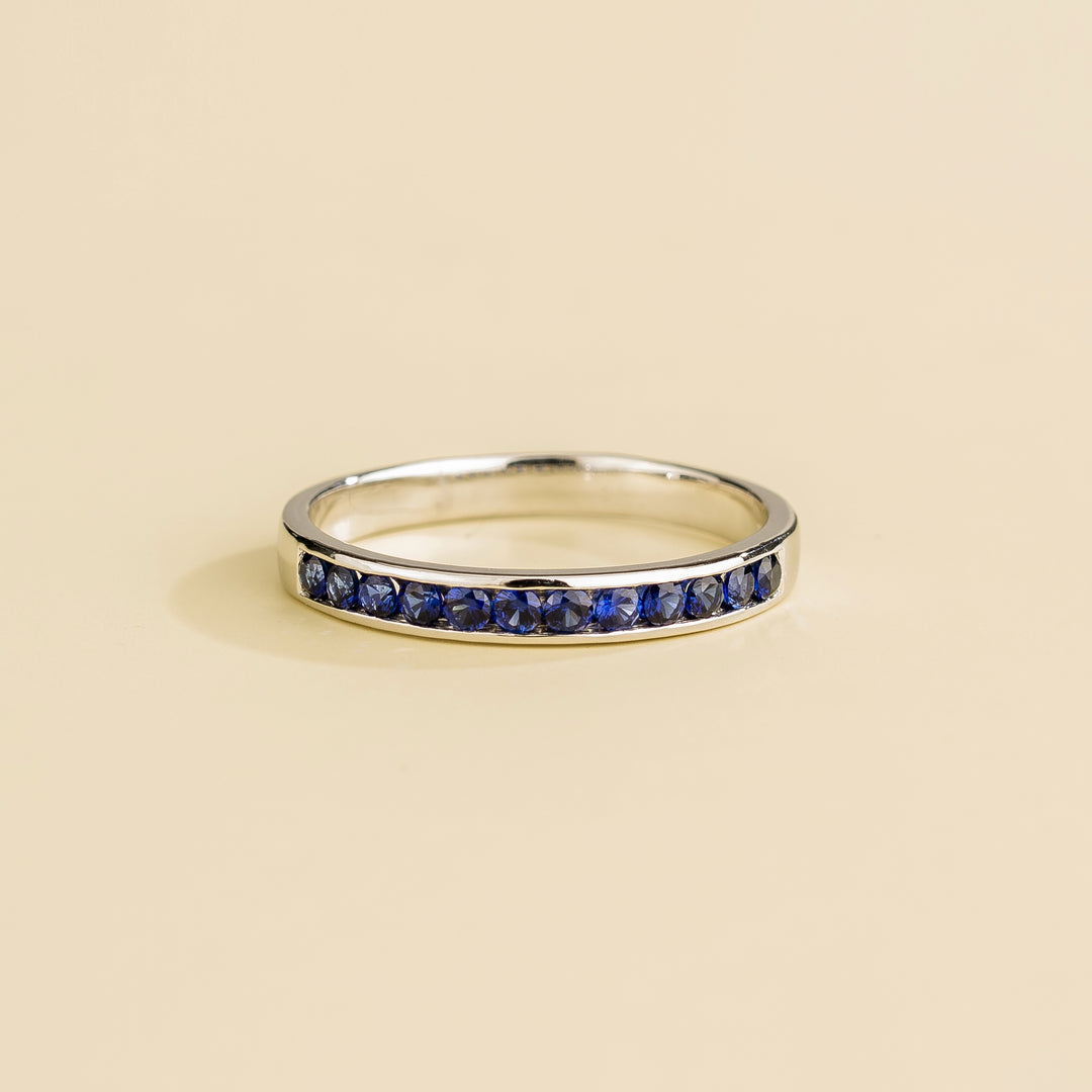 Margo White Gold Ring Set With Blue Sapphire