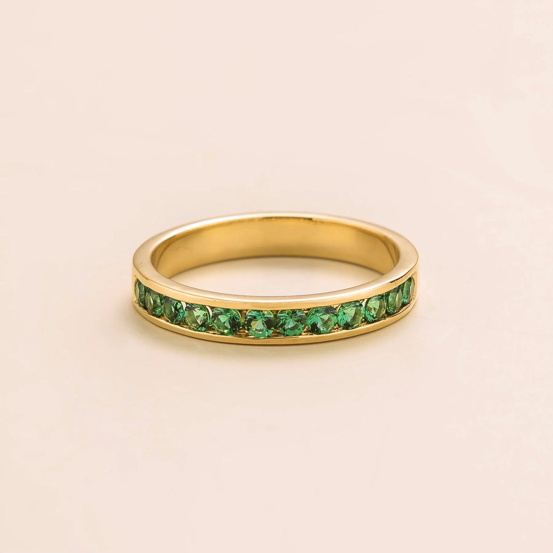 Margo Gold Ring Set With Emerald Bespoke Jewellery Juvetti London