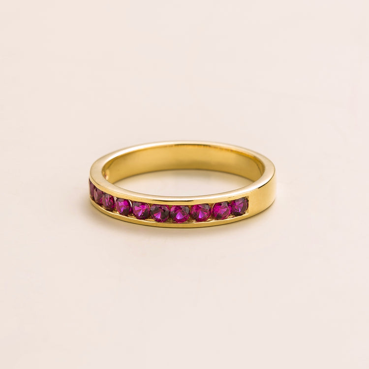 Margo Ring In Ruby Set In Gold Juvetti Jewellery London UK